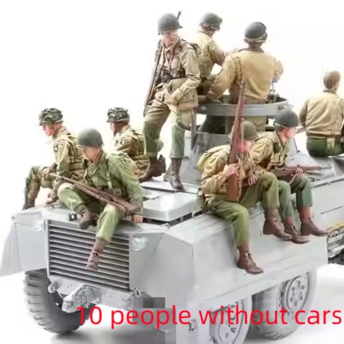 源模居GK 1/16树脂模型美国陆军M8乘员(10人)手办白模(1240-1249)