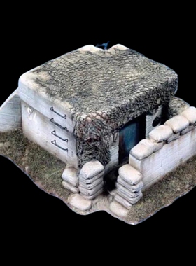 源模居GK1/35 145MM*130MM*70MM树脂模型 德国碉堡 手办白模1094T