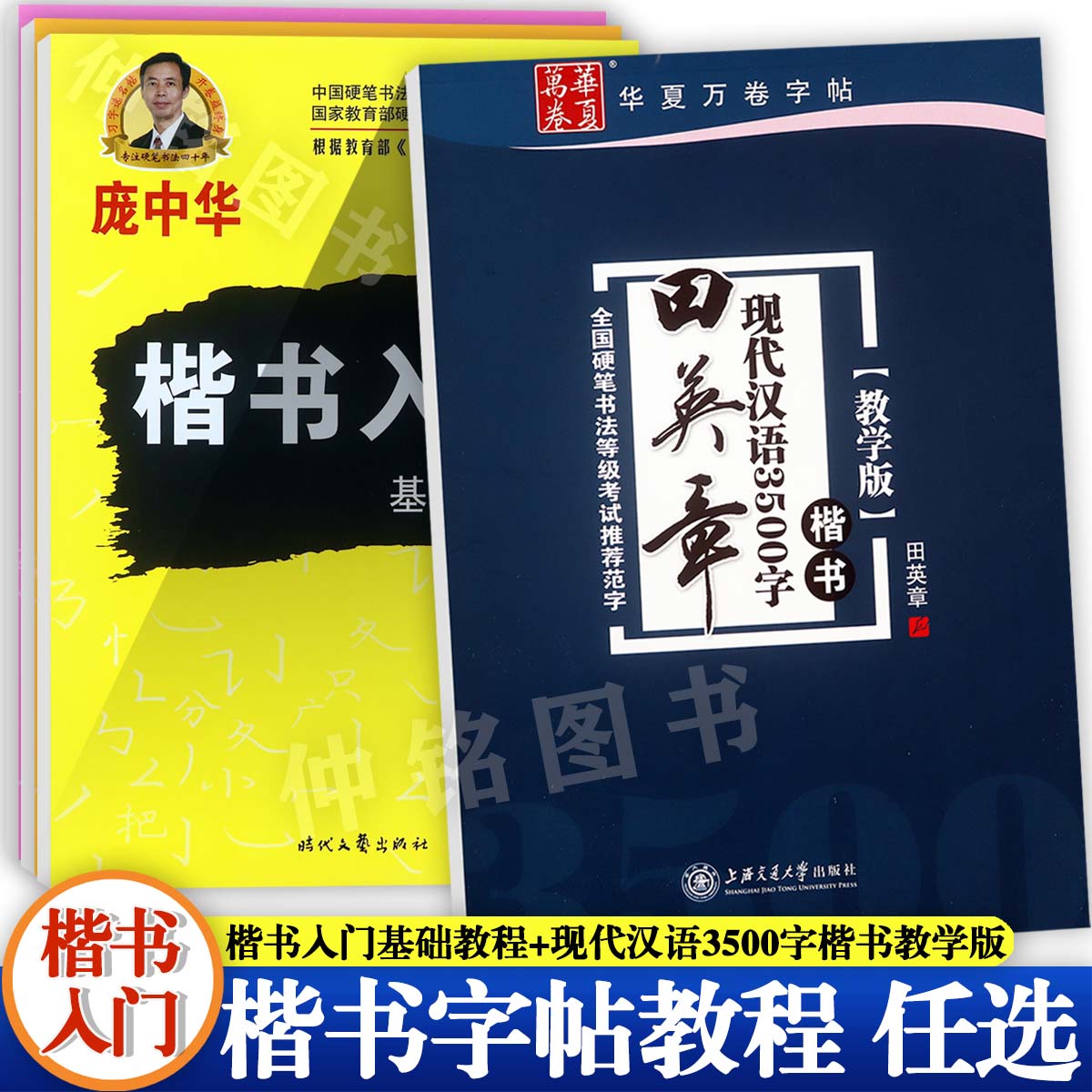 成人字帖练字田英章现代汉语3500字楷书练字帖庞中华楷书入门基础教程基本笔画偏旁部首间架结构写好中国字中小学生练字帖硬笔书法