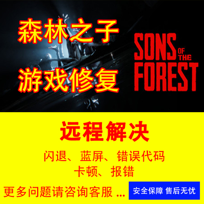 森林2闪退蓝屏错误代码森林之子问题远程解决故障处理远程修复