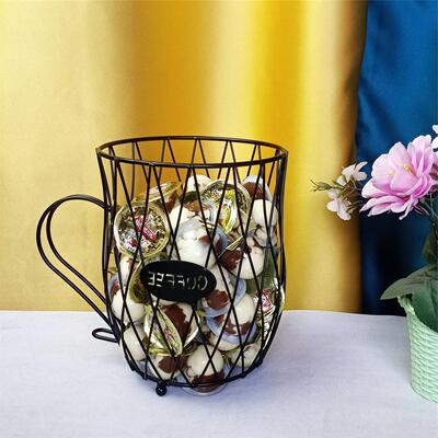 Creative beer mug shaped coffee capsule iron storage basket