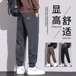 休闲裤 秋冬季 工装 男士 子男 新款 潮牌宽松束脚哈伦加绒潮流百搭长裤