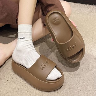 5.5cm超厚底凉拖鞋 女新款 夏季 外穿EVA软底增高沙滩防滑凉拖鞋