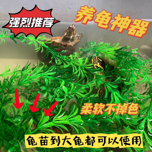 乌龟躲避水草仿真水草鱼缸造景