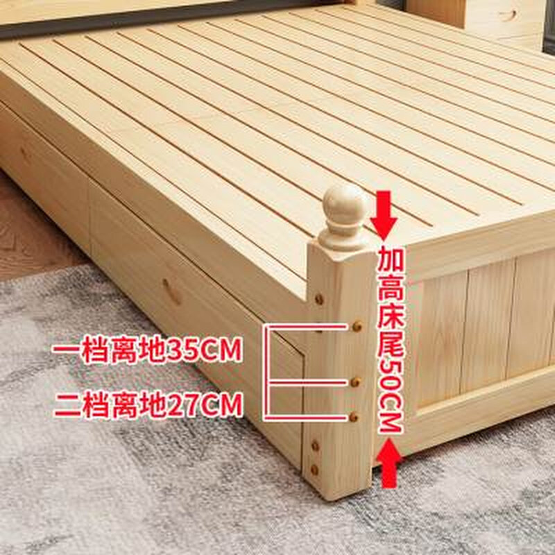 新款实木床15米现代简约欧式双人床主卧大床18m经济型家用12单人