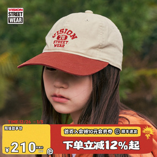 复古撞色水洗软顶棒球帽男女儿童25春新款 VISION童装 美式