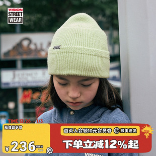 复古街头3色提花冷帽针织帽男女儿童童装 美式 秋冬 KIDS VISION
