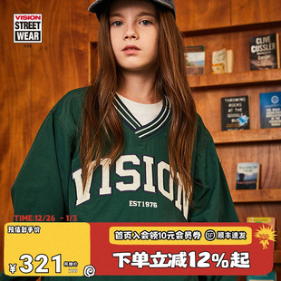 宽松尼龙梭织套头秋冬卫衣长袖 VISION 男女儿童复古时尚 童装 KIDS