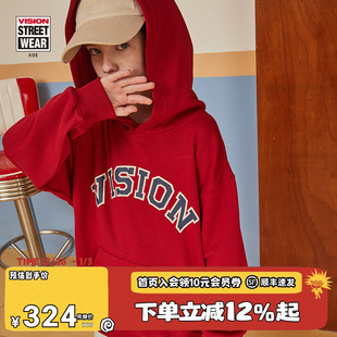 复古街头运动宽松连帽卫衣男女儿童秋冬童装 美式 KIDS VISION