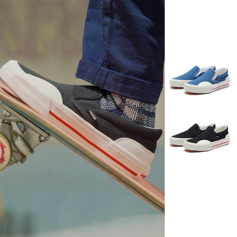 VISION童鞋 SLIP ON多色低帮一脚蹬帆布运动鞋滑板鞋男女儿童