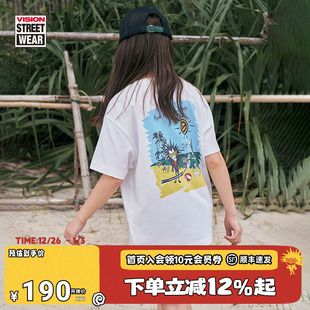 T恤男女同款 VISION童装 holiday短袖 beach 复刻历史图案Psycho