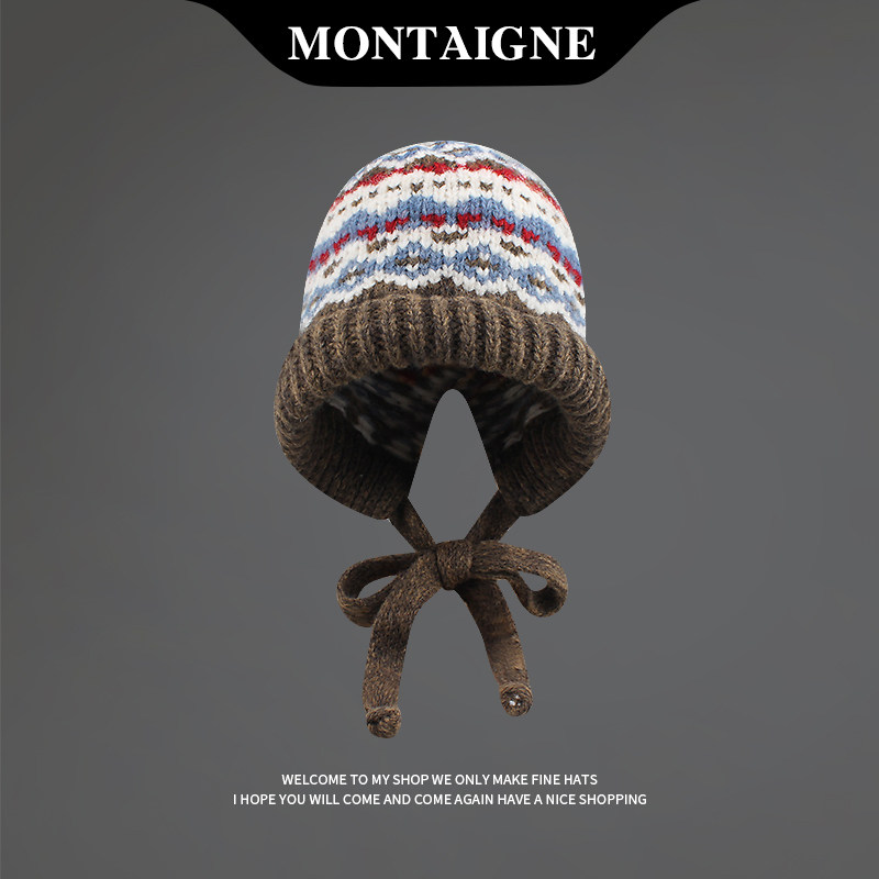法国Montaigne/蒙田费尔岛风雷锋针织毛线帽子2024秋冬护耳帽百搭,服饰配件/皮带/帽子/围巾,帽子,淘宝优惠券,粉丝福利购,淘宝优惠卷