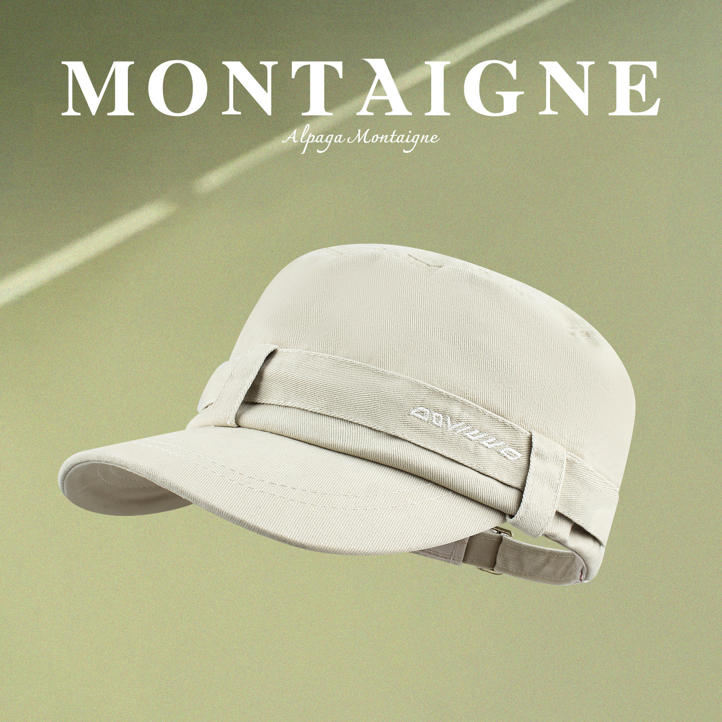 法国Alpaga Montaigne复古做旧休闲平顶帽女春夏户外鸭舌贝雷帽子