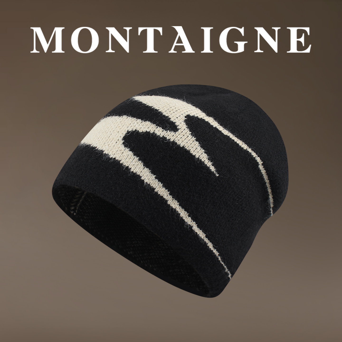 蒙田设计师冷帽男女百搭针织帽子