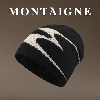 蒙田设计师冷帽男女百搭针织帽子