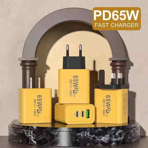 新款65WPD快充充电器双typec单usb适用苹果15华为手机5v2a充电头