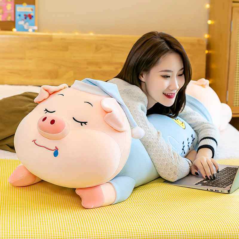 新款可爱趴趴猪毛绒玩具创意小猪公仔儿童女生生日礼物布娃娃