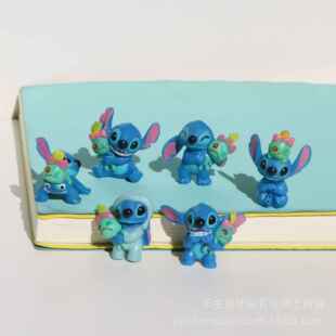 6款阿金史迪仔娃娃玩偶小手办史迪奇盲盒刮刮乐公仔卡通玩具