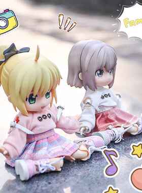 哈乐动漫ob11娃衣露脐卫衣套装12分素体可穿bjd娃娃配件gsc现货p9