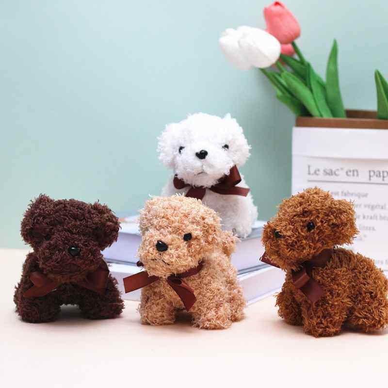 仿真泰迪狗毛绒玩具小号公仔海藻狗玩偶狗狗钥匙扣挂件包挂饰