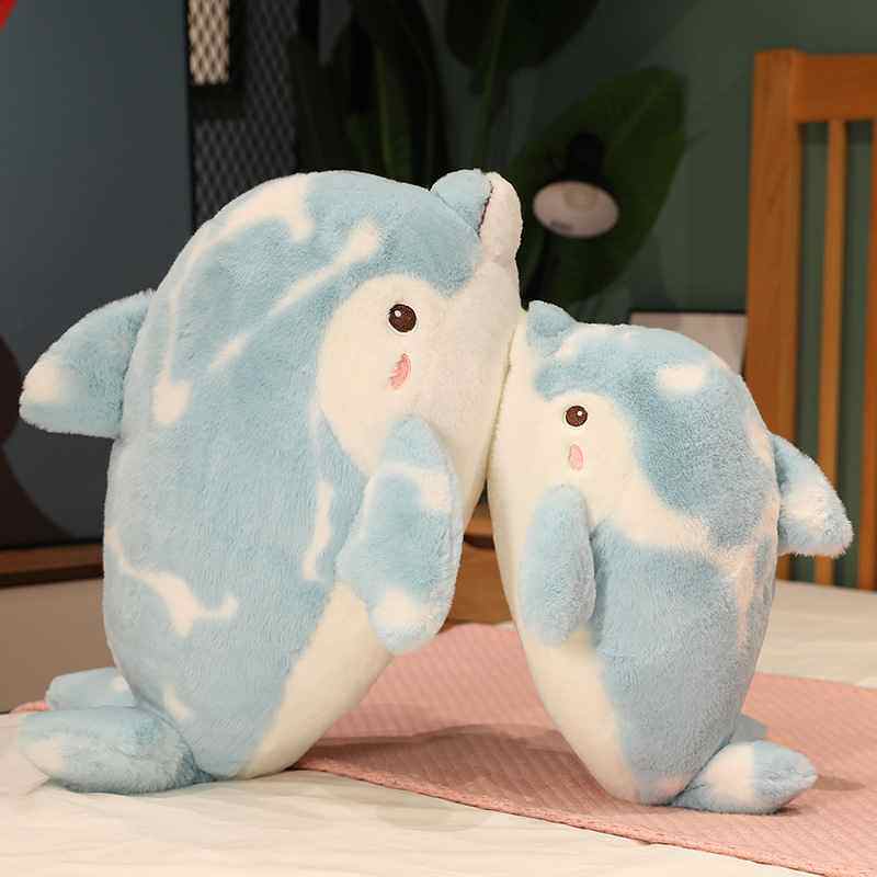 可爱海豚抱枕布娃娃儿童生日礼物毛绒玩具公仔床上靠背玩偶