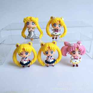 散装5款美少女战士手办Q版月野兔水冰月奶油手机壳配饰便宜款