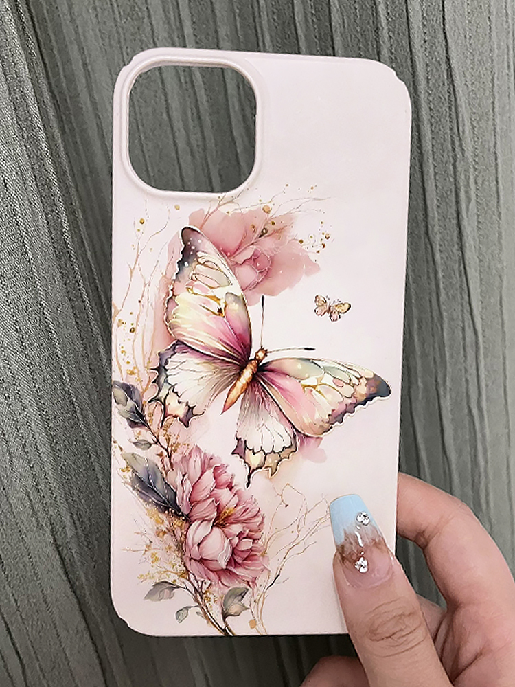 金箔彩色蝴蝶适用于苹果14手机壳14pro文艺iPhone13创意mini浪漫少女12promax网红女款12菲林11pro全包保护壳