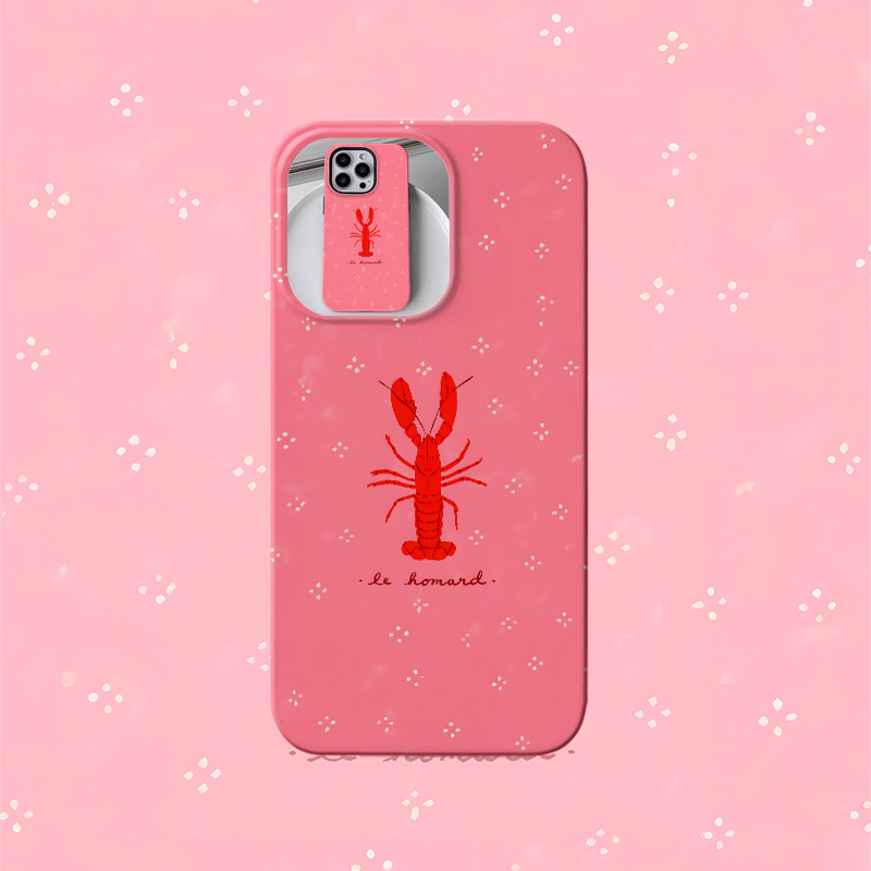 大龙虾~干饭吃货少女心 iPhone苹果14promax华为菲林手机壳12mini迷你硬壳11可爱粉色xr/s男女小米1
