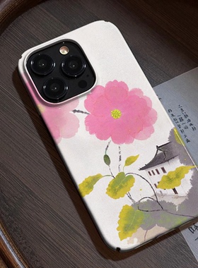 江南花映红~中国风复古适用苹果14/13/12promax荣耀60vivoS16文艺红米Note12ProOPPOFindX3手机壳