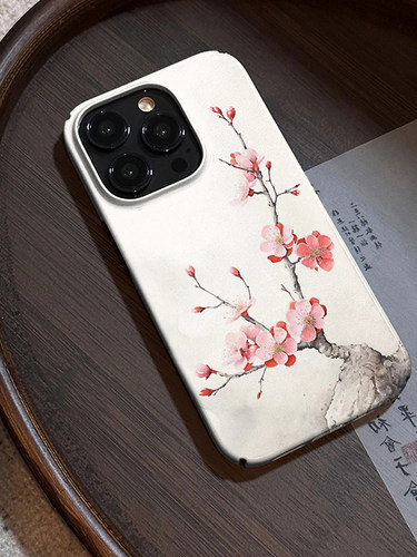 赏春 唯美桃花XR适用iphone8plus苹果13菲林手机壳14promax简约6S文艺7女款5SE第一1二2三3代五六七八十四