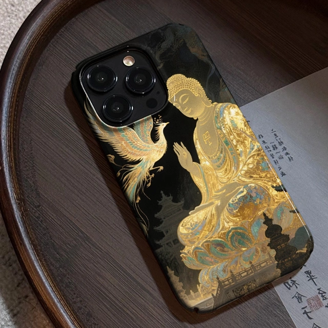 佛凤之契 适用苹果16手机壳iphone15promax新中式14plus佛系13mini菲林壳12新款11高级感x国风禅意xr古风xs男