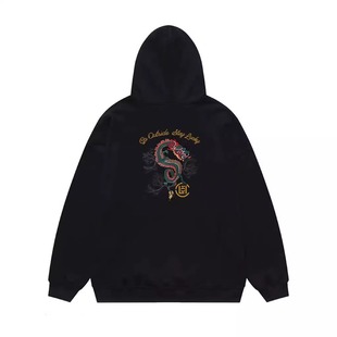 CLOT联名国潮连帽秋冬季情侣卫衣长袖男女款印花休闲上衣宽松外套