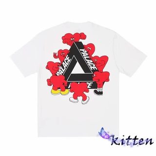 Palace 24SS爱心小人涂鸦印花休闲宽松男女同款圆领短袖T恤情侣夏