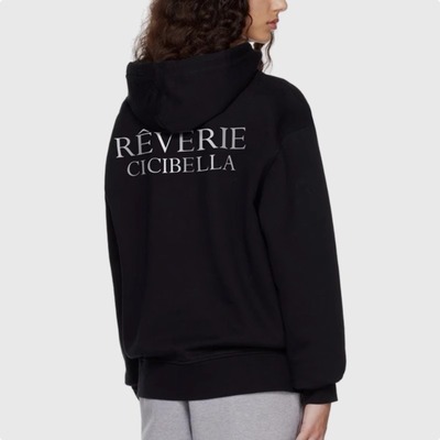 新款Cicibella朴宰范 朴成淏同款字母印花宽松加厚连帽卫衣帽衫男