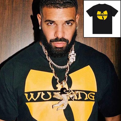 Drake同款T恤嘻哈说唱公鸭WU TANG圆领短袖宽松复古美式OVO武当潮