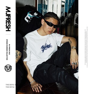 【顽童MJ116主理】MJF MJ FRESH GANG 字母印花纯棉宽松短袖T恤
