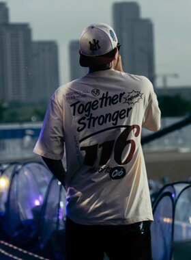 MJFreshc顽童MJ116主理E.SO瘦子厦门演出同款男女美式纯棉短袖T恤