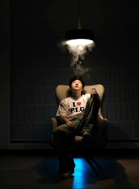 GENAGROUP capper同款“我爱猪”标语印花美式宽松百搭短袖T恤男