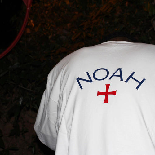 NOAH BWCJ十字架印花长袖T恤男女秋季潮牌宽松情侣重磅纯棉打底衫
