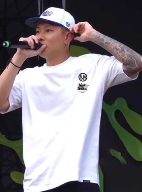 MJFreshc顽童MJ116主理E.SO瘦子电音演出同款男女美式纯棉短袖T恤