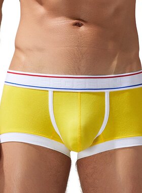 SEOBEAN内裤男全棉平角青年低腰内裤男四角裤外贸厂家 一件