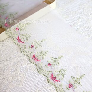 厂家现货日单小清新碎花网纱绣花面料 新款文胸女装花边蕾丝辅料