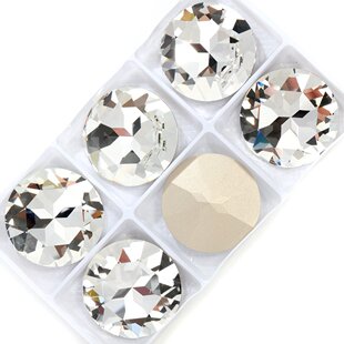 27/35mm宝石花圆形摩卡荧光蛋白淡彩摩卡K9玻璃水晶钻diy贴钻饰品