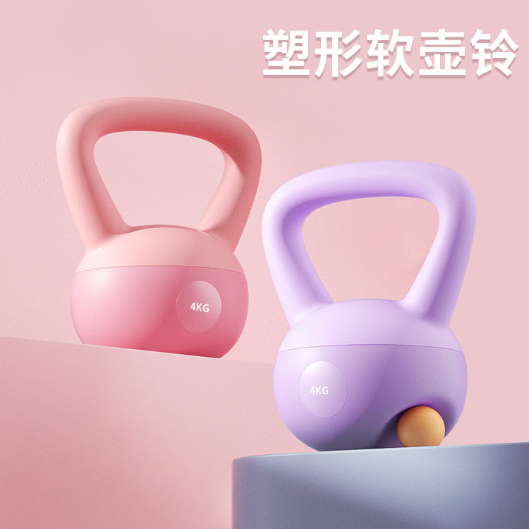 软壶铃家用男女士健身器材室内深蹲提臀减脂练臂肌哑铃带把壶铃