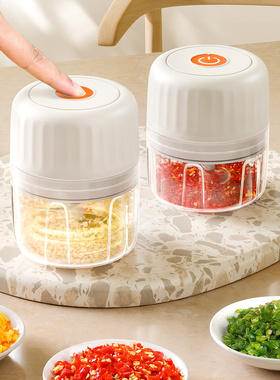 日本电动捣蒜器家用宝宝辅食机蒜泥神器搅碎机小型绞肉机料理机