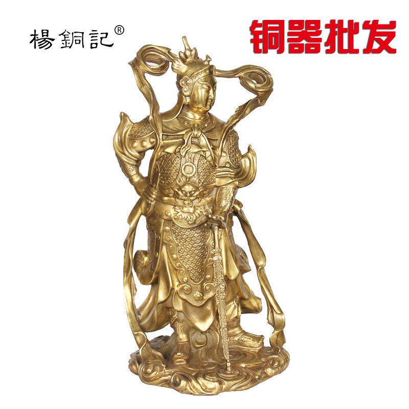 杨铜记 铜器铜立韦陀站韦陀铜像摆件工艺品风礼品