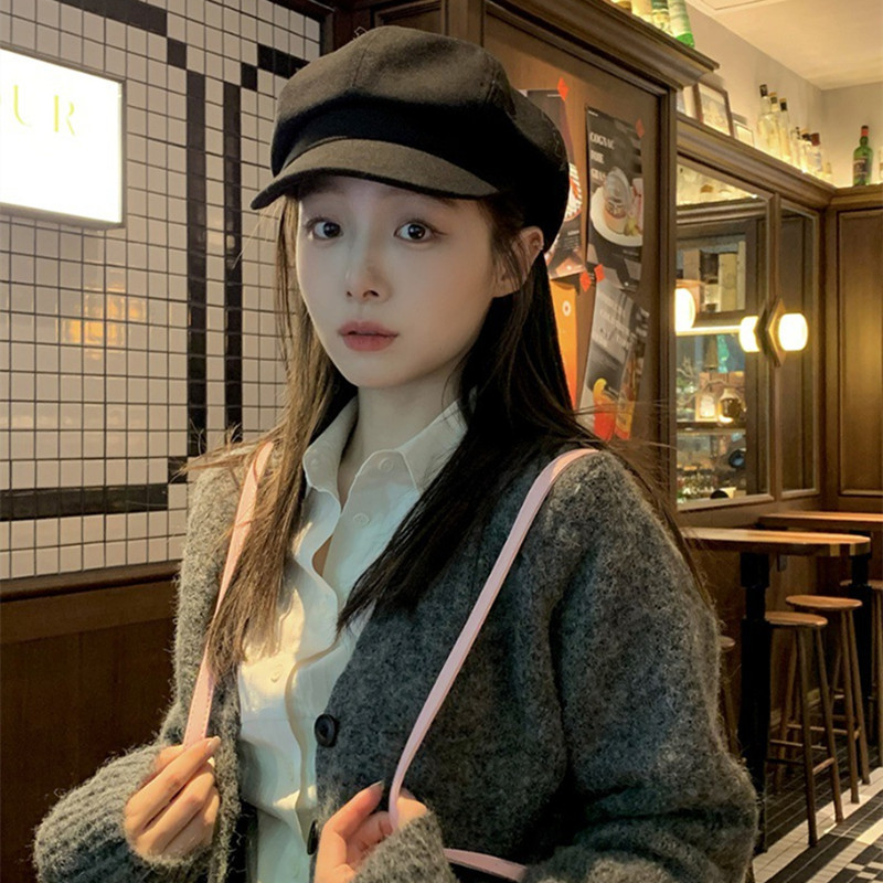 春秋新款贝雷帽子女英伦复古时尚