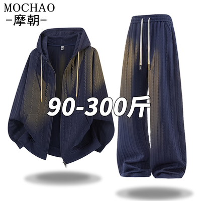 大码休闲运动套装男士春秋季新款