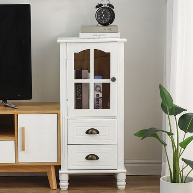 新品实木夹缝柜收l纳柜子储物柜抽屉式酒柜多功能置物架窄卫生间