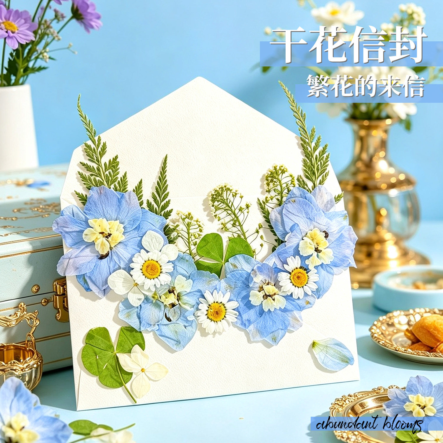 干花压花相框DIY贺卡材料包图片